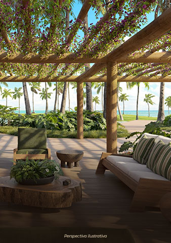 Imagem ilustrativa do louge / beach bar