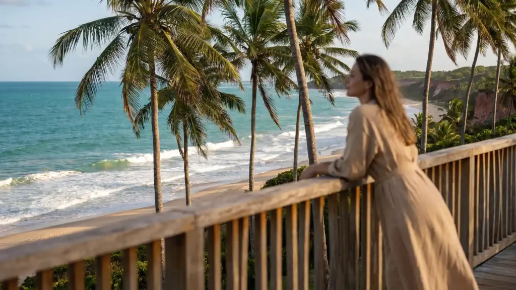 Paisagem litorânea de Trancoso, na Costa do Descobrimento, Bahia