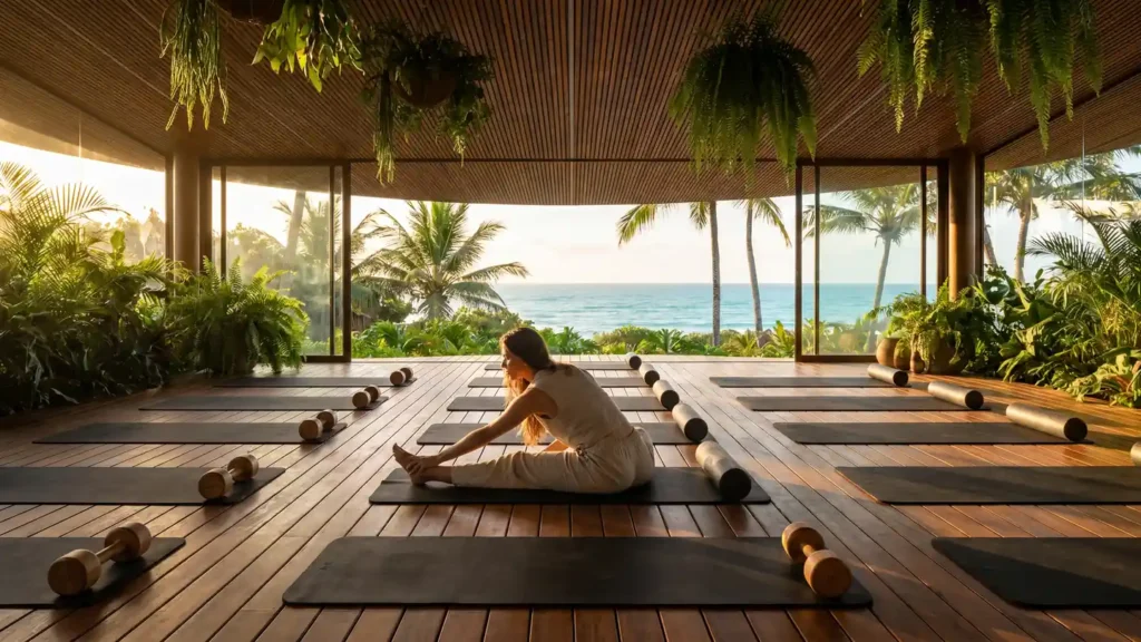 Arquitetura das áreas comuns de Taípe, em Trancoso, Bahia