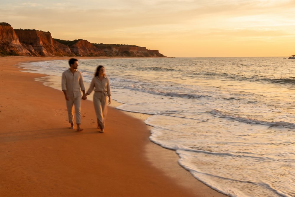 Ambiente integrado à vegetação nativa e ao horizonte do mar, no alto das falésias da Praia de Taípe, em Trancoso, Bahia