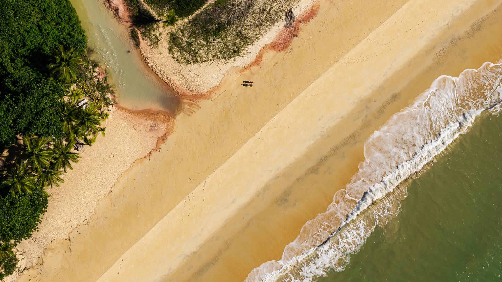 Encontro do rio com o mar entre bancos de areia, Trancoso, Taípe