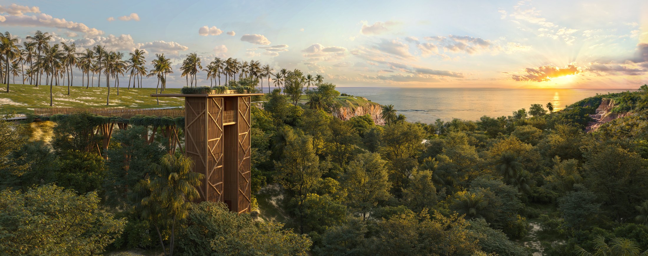 The Lift, os dois elevadores integrados à falésia que levam à Praia de Taípe, Trancoso